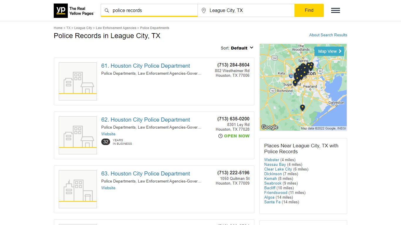 Police Records in League City, TX with Reviews - Page 3 - YP.com